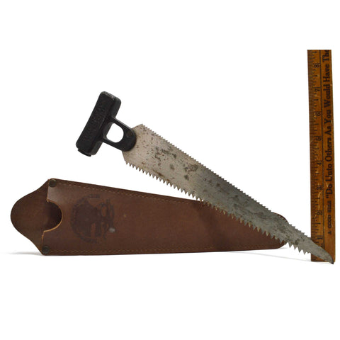 Vintage "KNAPP SPORT SAW" Hunting-Camping SURVIVAL TOOL Original Leather Sheath!