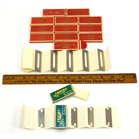 Vintage DURHAM ENDERS CO. RAZOR BLADE Lot of 14 Packs "DUPLEX" & "SPEED RAZORS"
