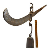 Antique CAST IRON STEELYARD SCALE / BEAM BALANCE 0-80 Range w/ ORIGINAL WEIGHT!