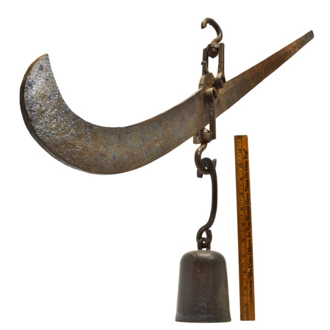 Antique CAST IRON STEELYARD SCALE / BEAM BALANCE 0-80 Range w/ ORIGINAL WEIGHT!