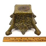 Antique SALVAGED BRASS PLINTH 3.5 lbs. Pedestal Base LAMP/CLOCK PART? Repurpose!