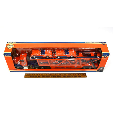 New in Box! LIONEL "LIONELVILLE AUTO TRANSPORT" Diecast CAR CARRIER w/ 4 CARS!!
