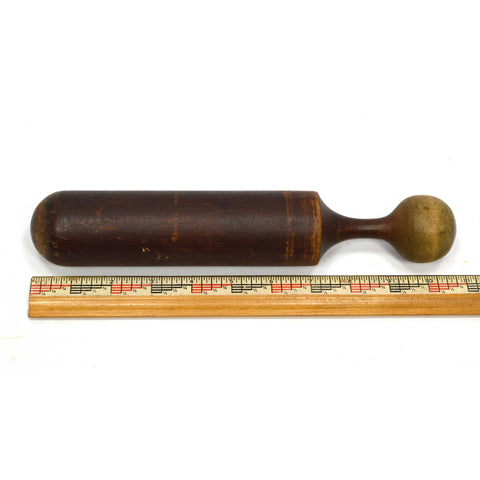 Antique SOLID WOOD PESTLE **ONLY** Odd Club FUNKY SHAPE Primitive WOODEN TOOL!