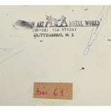 Antique SALESMAN SAMPLE(?) Painted Tile/Panel "COLUMBIAN ART METAL WORKS" (2of8)