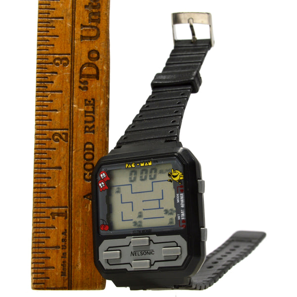 Very Rare! NELSONIC PAC-MAN GAME WATCH Electronic Wristwatch M.Z. BERGER, 1983