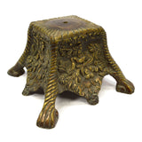 Antique SALVAGED BRASS PLINTH 3.5 lbs. Pedestal Base LAMP/CLOCK PART? Repurpose!