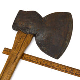 Antique BROAD / HEWING AXE Signed "F. MORRIS..." Extra Sexy Handle! OHIO PATTERN