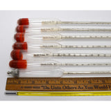 Vintage "SPECIFIC GRAVITY" & TEMP. THERMOMETER Lot/Set MOST BY PRINCO Lab Glass