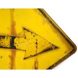 Vintage DOUBLE ARROW ROAD SIGN 24"x24" Left/Right Pointing Arrows AWESOME PATINA