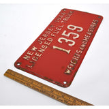 Vintage 1966 "COAL TRUCK" N.J LICENSE PLATE No. 1359 "WEIGHTS AND MEASURES" Rare