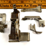 Antique SINGER TREADLE SEWING PUZZLE OAK BOX Marked "PAT 1880" + 17 Parts/Pieces