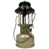 Vintage COLEMAN Model 220D GAS LANTERN Nickel-Plated & Green Top 2-MANTLE c1950s