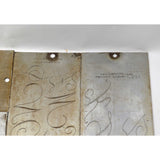 Antique CRONITE ENGRAVING FONT PLATE Lot of 10; ENGRAVER / PANTOGRAPH Plates