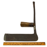Antique FORGED IRON CUTTER-CHOPPER TOOL Axe-HATCHET-Knife-FROE? Tobacco SHINGLE?