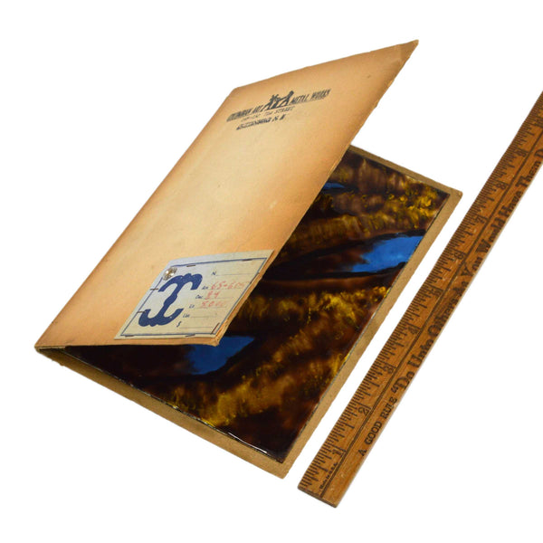 Antique SALESMAN SAMPLE(?) Painted Tile/Panel "COLUMBIAN ART METAL WORKS" (3of8)