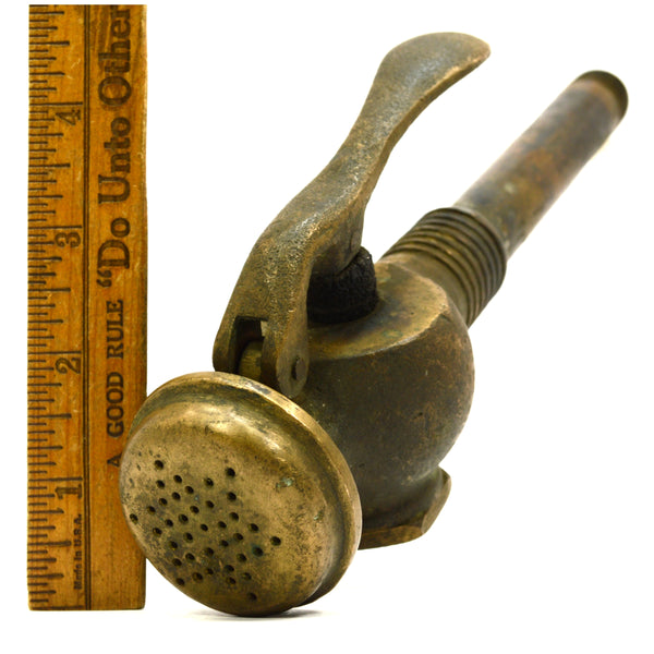 Antique BRASS WATER HOSE NOZZLE Unusual! GARDEN/LAWN Repurpose STEAMPUNK Alt Art