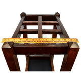 Antique MAHOGANY UMBRELLA RACK Wood Cane Stand w/ Tray ARTS & CRAFTS Entry Foyer