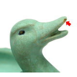 Vintage WELLER POTTERY Patricia Evergreen DUCK PIN TRAY 4.5" Turquoise SOAP DISH