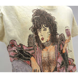 Vintage FOLK ART / HOMEMADE "KISS" T-SHIRT Handmade Drawn SIGNED: McCORMICK 19791