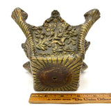 Antique SALVAGED BRASS PLINTH 3.5 lbs. Pedestal Base LAMP/CLOCK PART? Repurpose!