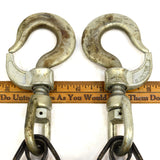 Vintage BLOCK & TACKLE Lot of 2 Double-Wheel BOSTON & LOCKPORT Boller Bushed #3s