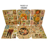 Antique TRADE CARD ALBUM 33-Pages of Cards ADVERTISING EPHEMERA SCRAPBOOK c.19th