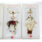 Russ Holiday BELLES DE NOEL Lot of 5 Hand-painted XMAS ORNAMENTS by RUSS BERRIE