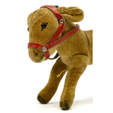 Vintage STEIFF ESEL DONKEY 4" Red Halter/Bridle c.1950-58 *NO ID'S* Brown VELVET