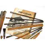 Antique ARTISTS-PAINTERS 31 Pc Lot; 28-PAINTBRUSHES + Tool MAGAZINE Vintage Tube