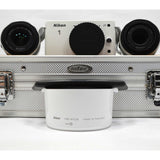 Excellent! NIKON 1 J1 DIGITAL CAMERA KIT in Metal Case + 2 NIKKOR LENSES & MORE!