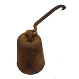 Antique HUGE CAST IRON 16 LB WEIGHT w/ ORIGINAL HOOK for Steelyard Beam Scale?