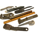 Antique MIXED WRENCH Lot of 8 BULLARD Boos Tool GORDON Printz SUL Ross Mfg. ++!