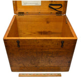 Vintage "ASHCROFT DEAD WEIGHT GAUGE TESTER" WOOD BOX Finger-Jointed TOOL CASE