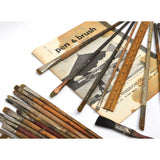 Antique ARTISTS-PAINTERS 31 Pc Lot; 28-PAINTBRUSHES + Tool MAGAZINE Vintage Tube