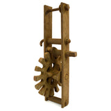 Vintage INDUSTRIAL HAND-CRANK GEAR PART 9" Cog Wheel STEAMPUNK Altered Art RARE