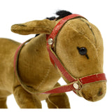 Vintage STEIFF ESEL DONKEY 4" Red Halter/Bridle c.1950-58 *NO ID'S* Brown VELVET