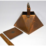 Vintage TRAPEZOIDAL/TRIANGLE COPPER TEA KETTLE Weird/Unusual! HANDMADE Art Deco