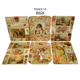 Antique TRADE CARD ALBUM 33-Pages of Cards ADVERTISING EPHEMERA SCRAPBOOK c.19th
