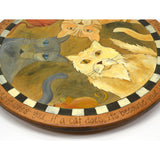 Rare! CATS & MOUSE THEME 'LAZY SUSAN' 20" Turntable by STICKS OBJECT ART, 2008