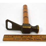 Vintage BRASS & FAUX BAMBOO MULTI-TOOL 3-Tools HAMMER, BOTTLE OPENER & CORKSCREW