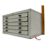 Vintage HUOT DRILL BIT INDEX / CABINET Metal Chest of 5-Drawers 60 DIVIDED SLOTS