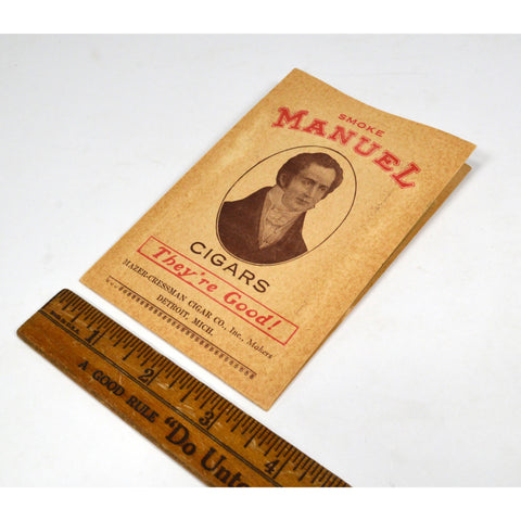 Vintage PROMOTIONAL CIGAR SLEEVE-POUCH "Smoke Manuel Cigars" MAZER-CRESSMAN Rare