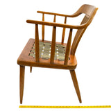 Vintage MID-CENTURY TOMLINSON "SOPHISTICATE" ARM CHAIR Walnut CURVED BACK Modern