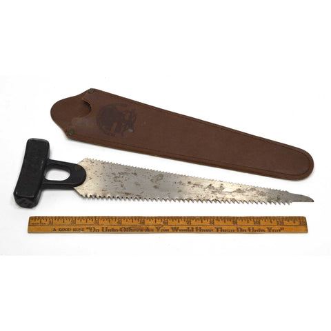 Vintage "KNAPP SPORT SAW" Hunting-Camping SURVIVAL TOOL Original Leather Sheath!