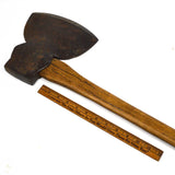 Antique BROAD / HEWING AXE Signed "F. MORRIS..." Extra Sexy Handle! OHIO PATTERN