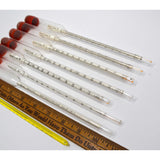 Vintage "SPECIFIC GRAVITY" & TEMP. THERMOMETER Lot/Set MOST BY PRINCO Lab Glass
