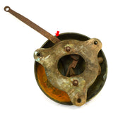 Vintage BOXING RING BELL Huge, 13" BRASS & IRON Wood Mounted *NEEDS NEW SPRINGS*