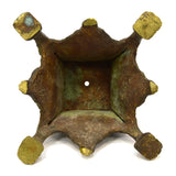 Antique SALVAGED BRASS PLINTH 3.5 lbs. Pedestal Base LAMP/CLOCK PART? Repurpose!