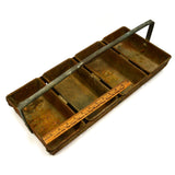 Vintage HEAVY-DUTY METAL PARTS BIN CADDY 4-Bins INDUSTRIAL STRONG Insane Patina!