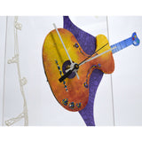 Original 3D MIXED MEDIA 'GUITAR CLOCK DUDE' ART Hand-Painted & Sculpted WORKS!!